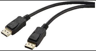 Renkforce DisplayPort Aansluitkabel DisplayPort-stekker, DisplayPort-stekker 2.00 m Zwart UHD 8K @ 60 Hz DisplayPort-kabel