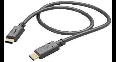 Hama 00201589 USB-laadkabel USB 2.0 USB-C stekker, USB-C stekker 1.00 m Zwart