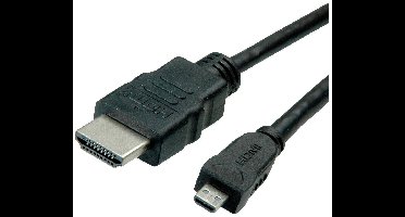 ROLINE GREEN HDMI High Speed Kabel met Ethernet, HDMI male - Micro HDMI male, 2 m