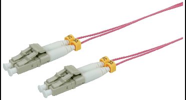 ROLINE Glasvezel kabel, dun, 50/125µm OM4, LSOH, LC/LC, violet, 7 m