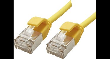 ROLINE GREEN F/UTP DataCenter Patchkabel Cat.6A (Class EA), LSOH, extra dun, geel, 1 m