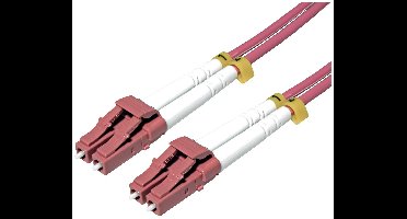 ROLINE glasvezelkabel 50/125µm OM4, LC/LC, staal gepantserd, LSOH , violet, 5 m