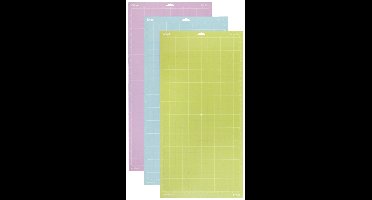 Cricut Explore/Maker LightGrip/StandardGrip/StrongGrip (30.5 x 61 cm) 3-Pack Snijmat Lila, Blauw, Geel