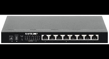 Intellinet 8-Port 2,5G Ethernet PoE+ Switch 8xPSE PoE+ Ports 100 W PoE-Leistungsbudget Netwerk switch IEEE 802.3af (15.4 W), IEEE 802.3at (30 W)