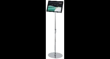 Deflecto 790645 Folderhouder, Vloerstatief Zilver, Zwart DIN A3 1 stuk(s) Aantal vakken: 1 (b x h x d) 340 x 1280 x 300 mm