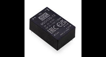 MEAN WELL MDD03G-12 DC/DC-converter, print 125 mA 3 W Aantal uitgangen: 2 x Inhoud 1 stuk(s)