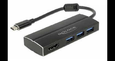 Delock DeLOCK - Retail Pack - Dockingstation - USB-C 3.1 / Thunderbolt 3 USB-C dockingstation Geschikt voor merk (dockingstation): Universeel