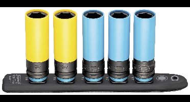 Hazet 903Slg-SR/5 Dop (zeskant) Houderstrip 5-delig Vierkant, 1/2 (12.5 mm)