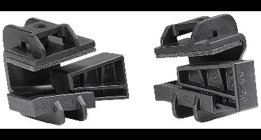 HellermannTyton Beam Clamp D with foam-PA6GF30-BK Bevestigingssokkel Insteekbaar 151-01188 Zwart 1 stuk(s)