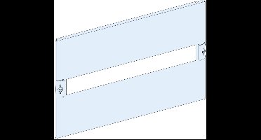 Schneider Electric PrismaSeT-P, frontplaat, met 45 mm uitsparing, 1 rij, breedte = 650 mm, hoogte = 4 modules 1 stuk(s)