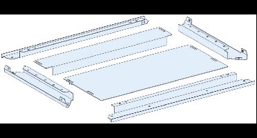 Schneider Electric LVS08696 PrismaSeT-P, kabelinvoerplaat, 2-delig, IP30, breedte=650 mm, diepte=600 mm Verdeelkastaccessoire 1 stuk(s)