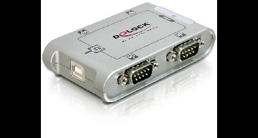 Delock 87414 87414 USB-hub 4 poorten USB-A USB 2.0 480 MBit/s Zilver