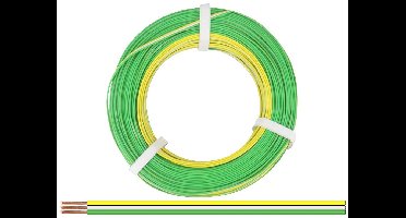 Donau Elektronik 325-354-50 Draad 3 x 0.25 mm² Geel, Wit, Groen 50 m