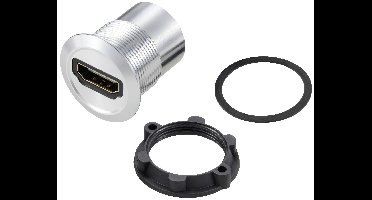 TRU COMPONENTS TC-11980452 HDMI-paneeladapterbus HDMI-bus - HDMI-bus Zilver Inhoud: 1 stuk(s)