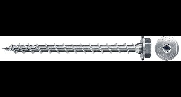 Fischer 566381 PowerFast II Zeskant houtschroeven 12 mm 120 mm Interne vertanding Staal Galvanisch verzinkt 25 stuk(s)