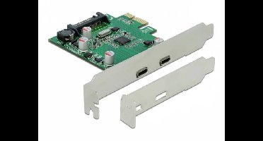 Delock DELOCK PCI Expr x1 Karte - 2x ext SuperS PCI Express kaart USB-A 3.2 Gen 1 PCIe