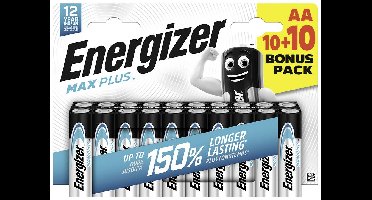 Energizer Max Plus AA batterij (penlite) Alkaline 1.5 V 20 stuk(s)