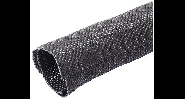Quadrios 23CA199 23CA199 Gevlochten slang Zwart Polyester 29 tot 30 mm per meter