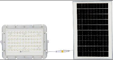 V-TAC VT-120W 7844 LED-schijnwerper, Zonne-energiemodule 15 W Neutraalwit Wit
