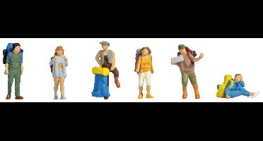 NOCH 45247 TT Backpackers en lifters figuren Geverfd, Staand, Zittend