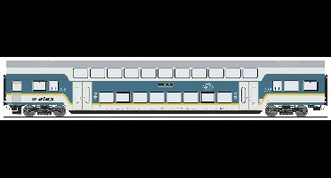 Roco 6220104 H0 dubbeldeksrijtuig alex van Landenbahn GmbH 2e klas DBpz, treinbestemming: Hof Hbf
