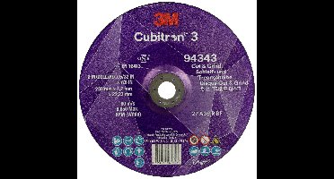 Cubitron 94343 Cubitron™ 3 Cut and Grind Afbraamschijf Diameter 230 mm Boordiameter 22.23 mm 10 stuk(s)