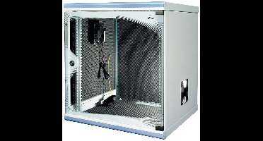Apranet 26500961 19 inch 19inch-patchkast 12 HE Variabele bevestigingsrails Grijs