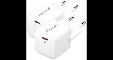 Intenso W30C GaN USB-oplader 30 W 1x USB-C Wit Binnen GaN, USB Power Delivery (USB-PD)