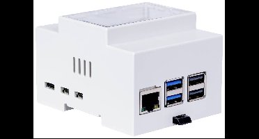 Joy-it RB-CaseP5-07 SBC-behuizing Voor DIN-railmontage Grijs