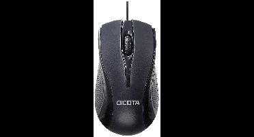 Dicota DICOTA - Maus - rechts- und linkshändig - Laser Muis USB Zwart 3 Toetsen 1200 dpi Geïntegreerd scrollwiel