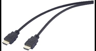 SpeaKa Professional SP-12816072 HDMI-kabel HDMI Aansluitkabel HDMI-A-stekker, HDMI-A-stekker 1.00 m Zwart 4K UHD