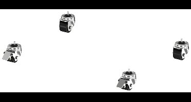 nVent SCHROFF 24630020 19 inch Wielen voor patchkast