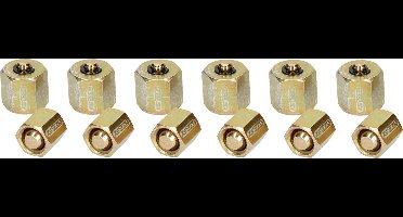 KS Tools 150.1835 Set afsluitmoeren voor injectoren/dieselmotoren, 12-delig