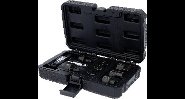 KS Tools 150.1040 3/8 olieservice-speciale profielset voor kunststof olieaftapschroeven, 9-delig