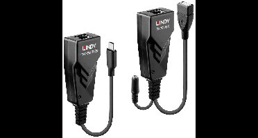 LINDY USB 2.0 Typ C Cat.6 Extender USB-extender USB-C 2.0 Via netwerkkabel RJ45 100 m