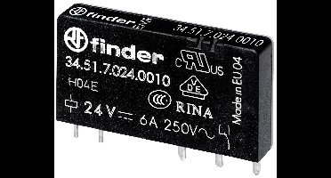 Finder 34.51.7.024.0310 Printrelais 24 V/DC 6 A 1x NO 1 stuk(s)