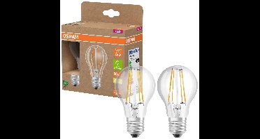 OSRAM HOMELIGHTING 4099854253508 LED-lamp Energielabel A (A - G) E27 Peer 3.8 W = 60 W Warmwit (Ø x h) 60 mm x 60 mm 2 stuk(s)