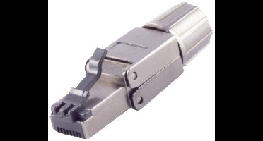 BKL Electronic RJ-45 stekker, zonder gereedschap, quick, STP, CAT. 6A 10121220 Zwart 1 stuk(s)