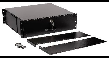 ROLINE 19-inch toetsenbordlade 3 U, 400mm diep afsluitbaar zwart