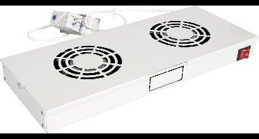 ROLINE 19-inch ventilatorunit 2 ventilatoren , Thermostaat grijs