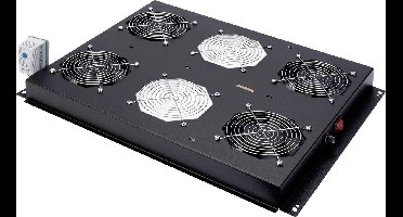ROLINE 19-inch dakventilatorunit 4 ventilatoren , Thermostaat zwart