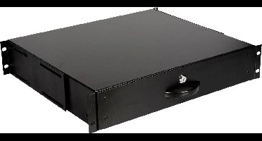 ROLINE 19-inch toetsenbordlade 2 U, 400mm diep afsluitbaar zwart