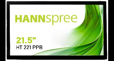 Hannspree HT 221 PPB Touchscreen monitor Energielabel: D (A - G) 54.6 cm (21.5 inch) 1920 x 1080 Pixel 16:9 4 ms VGA, HDMI, DisplayPort, USB-A 3.0,