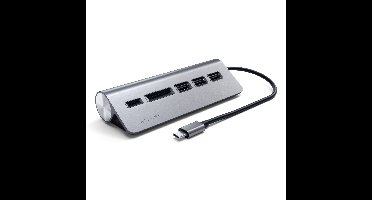 Satechi ST-TCHCRM ST-TCHCRM USB-hub 3 poorten USB-A, SD, Micro-SD USB 3.0 5 GBit/s Space grijs