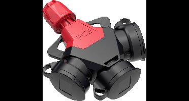 PC Electric 253811-src 3-voudige koppeling Rubber 250 V Rood IP54