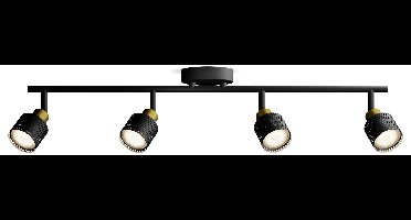 Philips Niall 8720169300132 Plafondspot GU10 Zwart, Goud