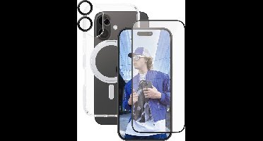 PanzerGlass CARE by ® Panzerglas 3-in-1 Protection B1325+2853+1281 Screenprotector (glas) Apple iPhone 16 1 stuk(s) Anti-vingerafdruk, Krasvast