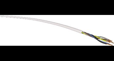 VER H05VV-F 5G1,5 ws Eca Ri100 Krachtoverbrenging H05VV-F 5 G 1.50 mm² Wit 100 m