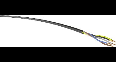 VER H05VV-F 5G1,5 sw Eca Ri.50 Krachtoverbrenging H05VV-F 5 G 1.50 mm² Zwart 50 m
