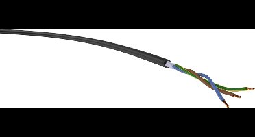 VER H05RR-F 3G0,75 Ri.100 Krachtoverbrenging H05RR-F 3 G 0.75 mm² Zwart 100 m